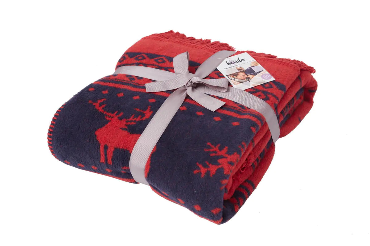 Dolce Bonita Home Cotton TV Blanket 127X155 Deer, Red Rieworkes
