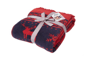 Dolce Bonita Home Cotton TV Blanket 127X155 Deer, Red Rieworkes