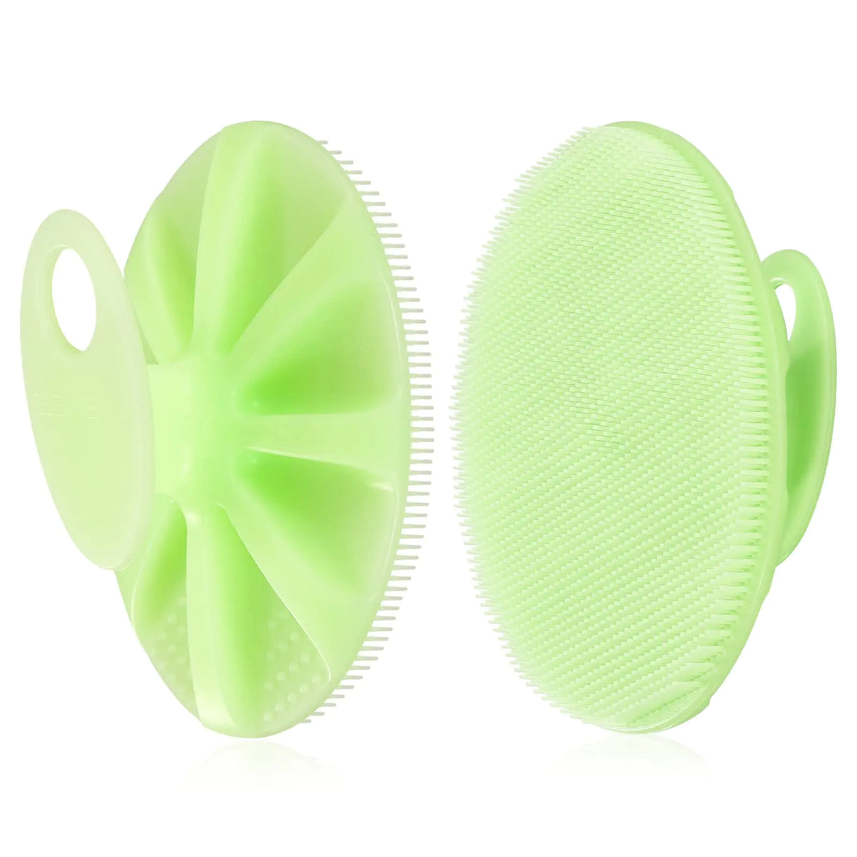 INNERNEED Food-Grade Soft Silicone Body Cleansing Brush Shower Scrubber, Gentle Exfoliating and Massage for All Kinds of Skin (Green) Green Rieworkes