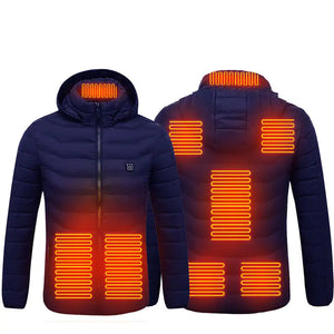 New Heated Jacket Coat USB Electric Jacket Cotton Coat Heater Thermal Clothing Heating Vest Men's Clothes Winter Mimarta