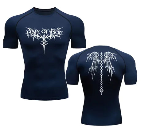 Anime Print Gym Sport Quick Dry Gym TShirts Rieworkes