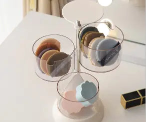 Makeup Sponge Holder with Dustproof Rotating Rack (1 Piece) Mimarta