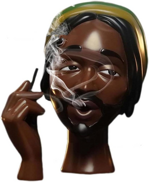 Elegant Black Woman Head Incense Burner Mimarta