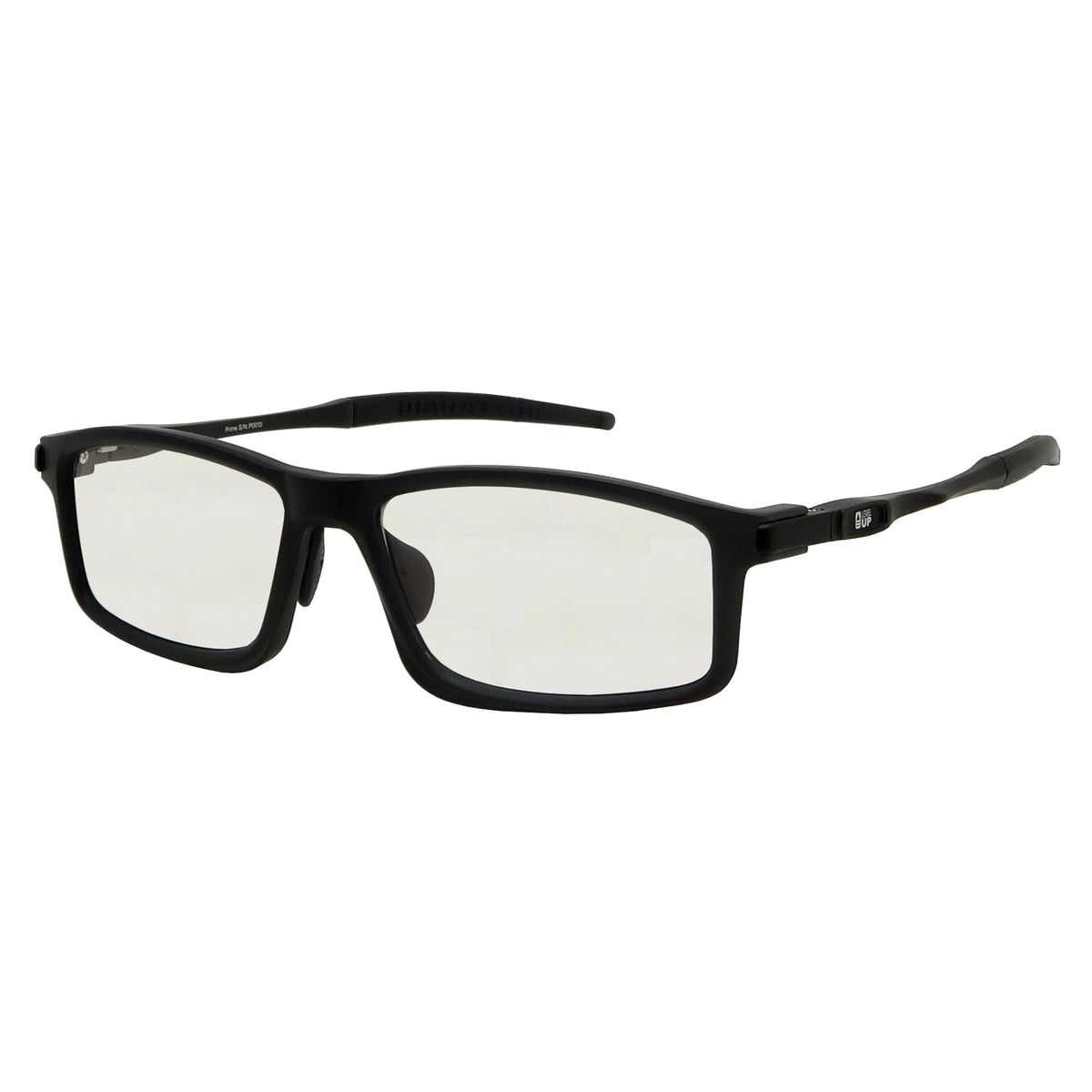 LEVEL UP Prime Blue Light Blocking Glasses - Computer Gaming Eyewear for Gamers to Filter UV Glare & Anti Eyestrain - Men Women & Kids Black Frame Spectacles w/Clear Lenses Mimarta