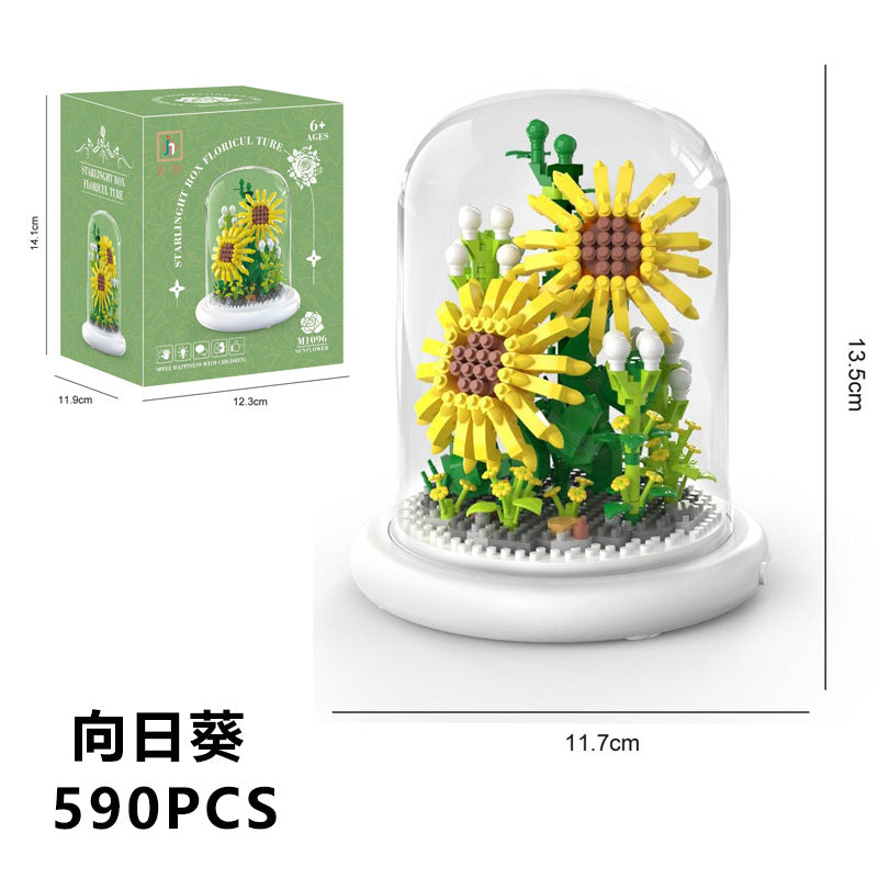 Eternal Flower Bouquet Sunflower Building Block Set Mimarta