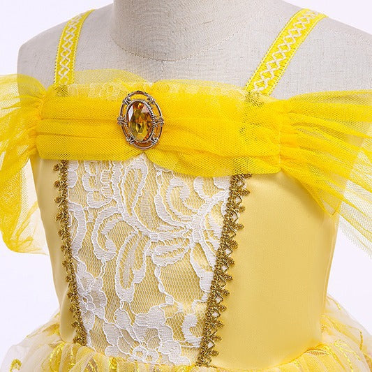 Belle Princess Halloween Dress for Kids (Beauty and the Beast) Mimarta