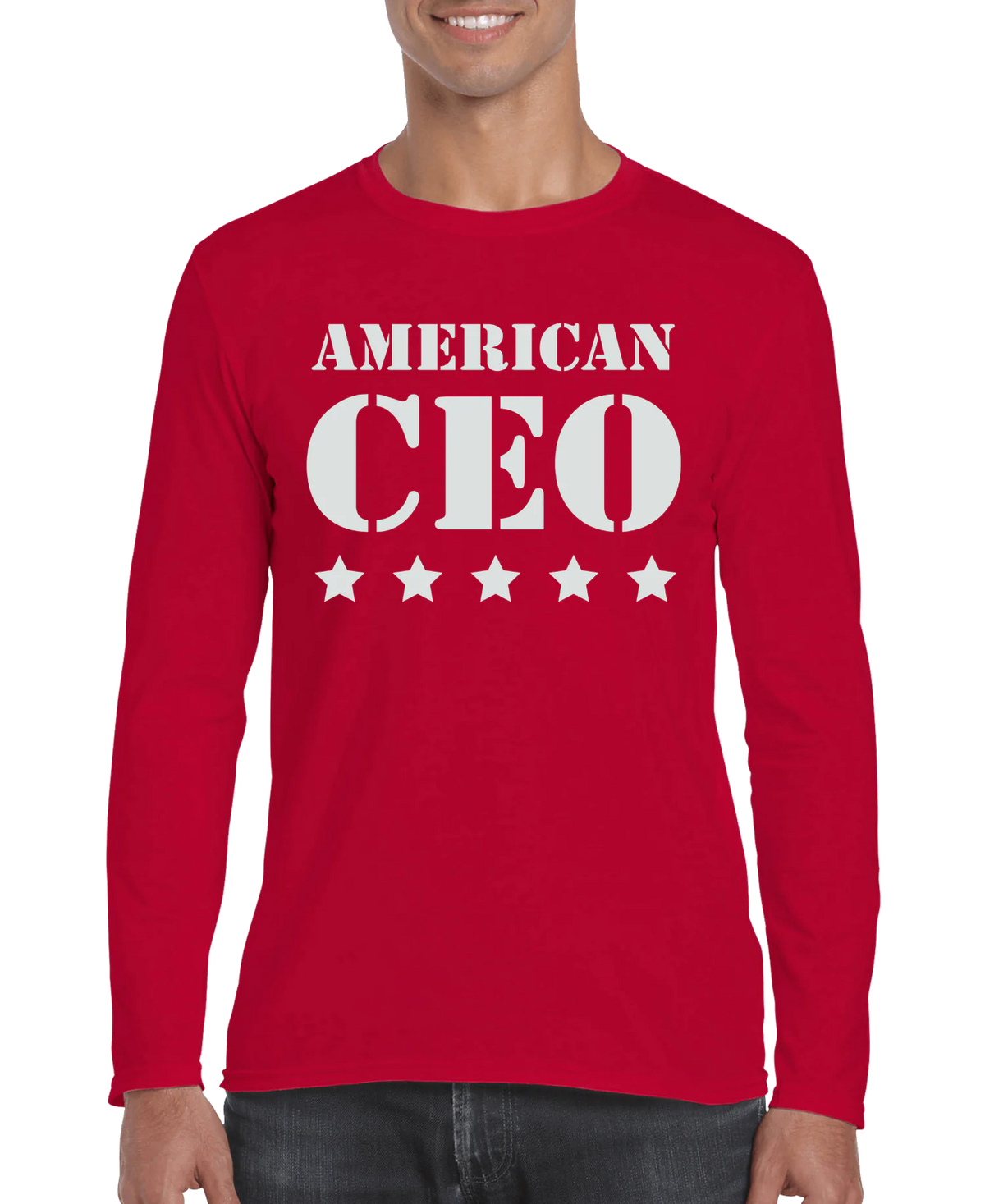 Five Star American CEO Men's Long Sleeve Shirt Rieworkes