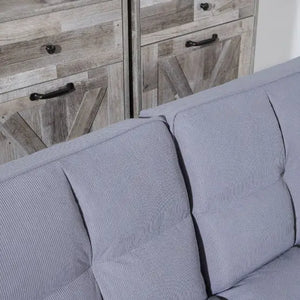 2064 Corduroy Sofa  Sofa Bed-Smoke Gray Mimarta