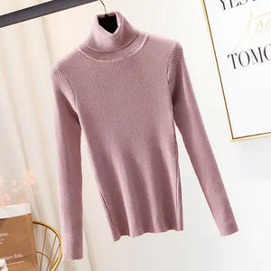 Women's Fitted Turtleneck Sweater for Fall/Winter Mimarta