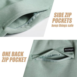maamgic Mens Athletic Gym Shorts 5.5" Elastic Waist Casual Pajama Pocket Jogger Men Workout Short Pants Large Mint Rieworkes