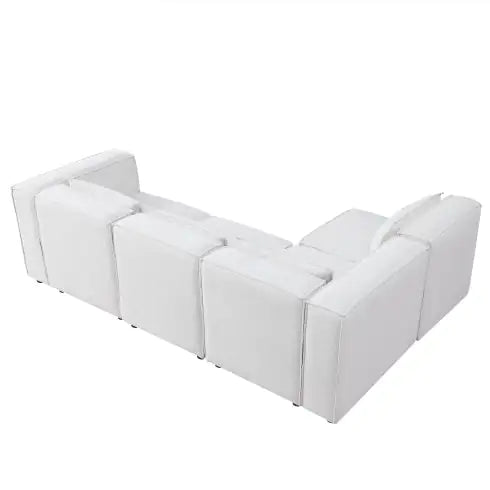 Modular Sofa BEIGE Chenille Fabric, Simple And Grand, The Seat And Back Is Very Soft. This Is Also A KNOCK DOWN Sofa Rieworkes