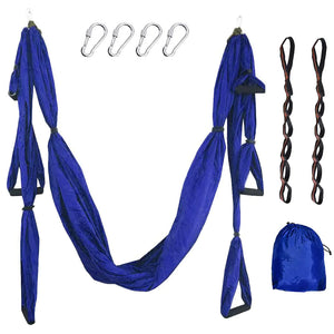 Aerial Yoga Swing Set Yoga Hammock Yoga Swing Strong Anti-Gravity Aerial Yoga Hammock Swing Yoga Swing Sling Inversion Exercises Include 2 Extensions Straps for Indoor Outdoor Home Gym Fitness Mimarta