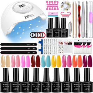 12 PCS Nail Polish Kit with UV LED NAIL LAMP Gel Nail kit NAIL TOOL KIT Mimarta