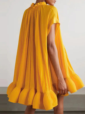 Asymmetrical Solid Mini Dresses For Women Rieworkes