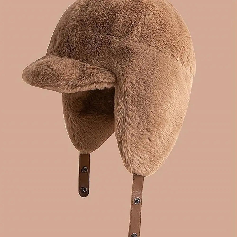 All-Match Warm Hat with Mink-Like Flight Design Mimarta
