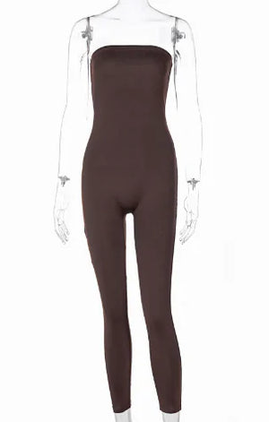 Women Strapless Bodycon Jumpsuit Rieworkes