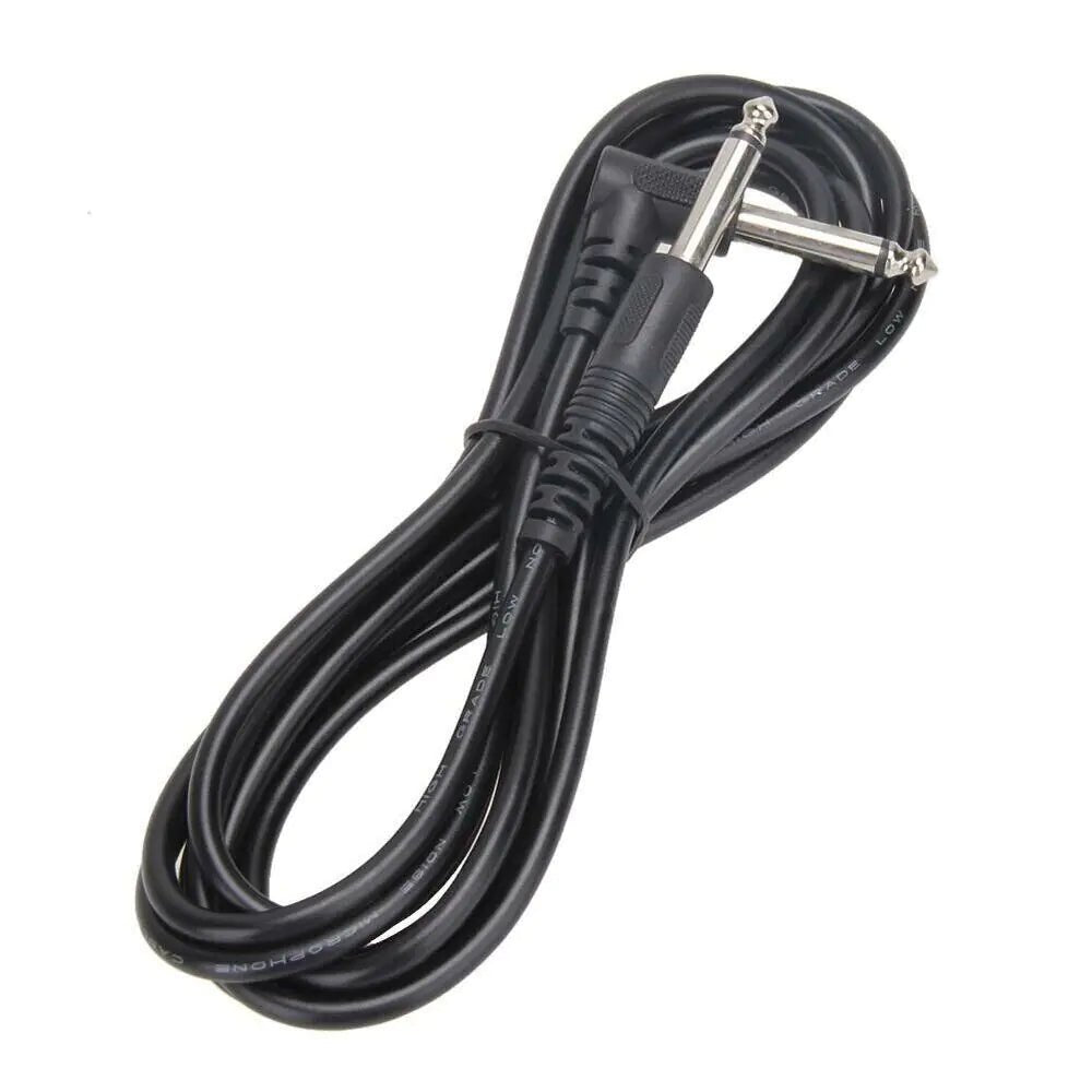 2 PACK 10FT Electric Patch Cord Guitar Amplifier Amp Cable Right Angle 90 Degree - Rieworkes