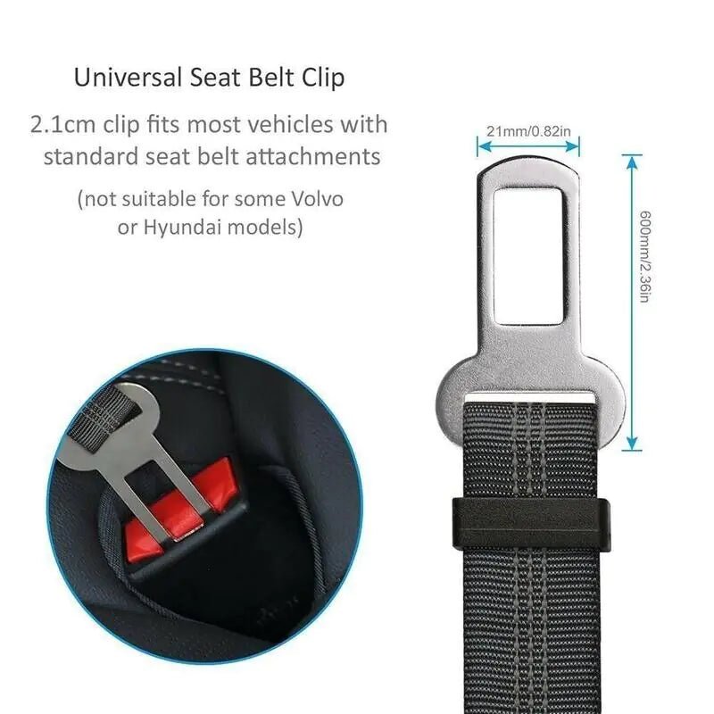 2 Pack Cat DOG PET Safety Seatbelt Car Vehicle Seat Belt Adjustable Harness Lead - Rieworkes