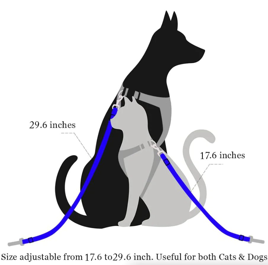 2 Pack Cat DOG PET Safety Seatbelt Car Vehicle Seat Belt Adjustable Harness Lead - Rieworkes