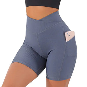 Sports Shorts Women High Waist Workout Seamless Fitness Yoga Shorts Rieworkes