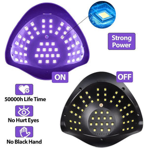 220W Nail Dryer LED Lamp UV Light Polish Gel Curing Machine Electric Manicure - Rieworkes