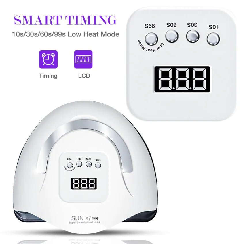 220W Nail Dryer LED Lamp UV Light Polish Gel Curing Machine Electric Manicure - Rieworkes