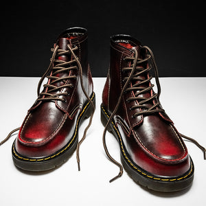 Men's High-Top Cowhide Martin Trendy Tooling Boots Mimarta