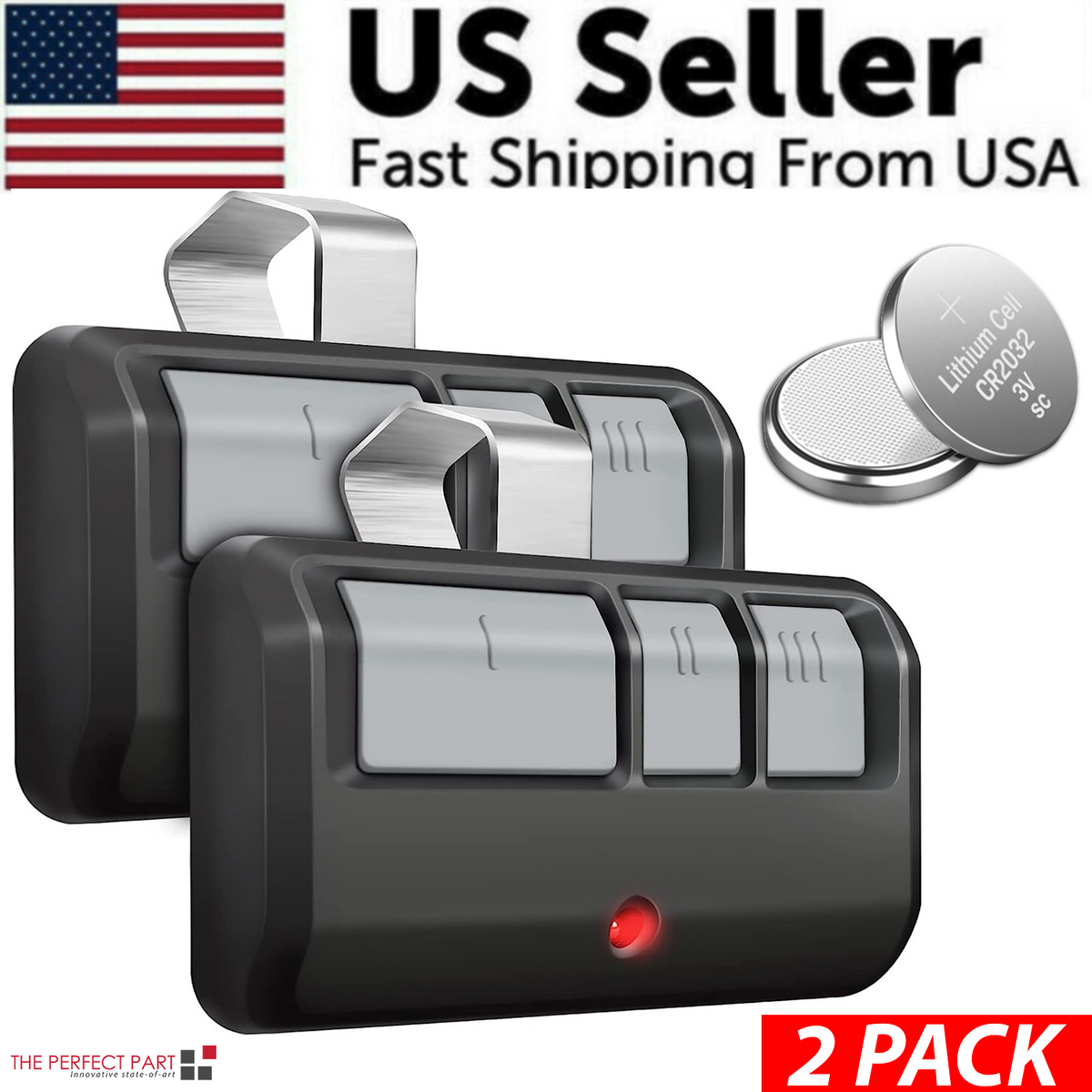 2 For Chamberlain LiftMaster Garage Door Opener Remote 893LM 953EV-P2 Learn Mimarta
