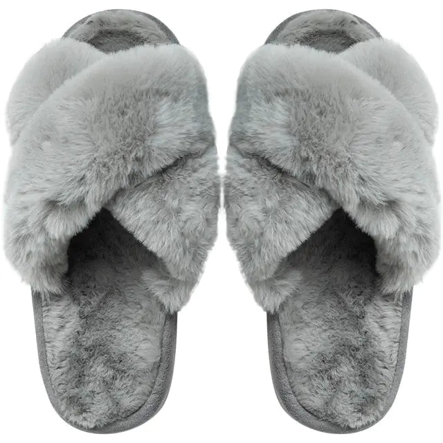 Winter Luxury Fur Slippers Rieworkes