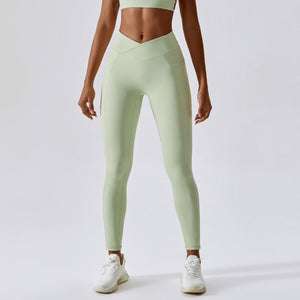 Hip-Lifting Crossed Waist Sports Running Pants Mimarta