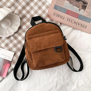 Women’s Corduroy Mini Backpack Mimarta