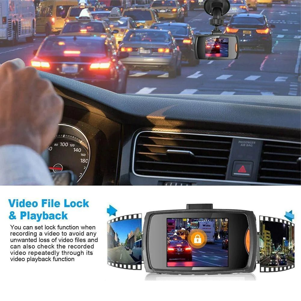 2.7'' Full HD 1080P Dash Cam Car DVR Front & Rear Camera Night Vision G - Sensor - Rieworkes