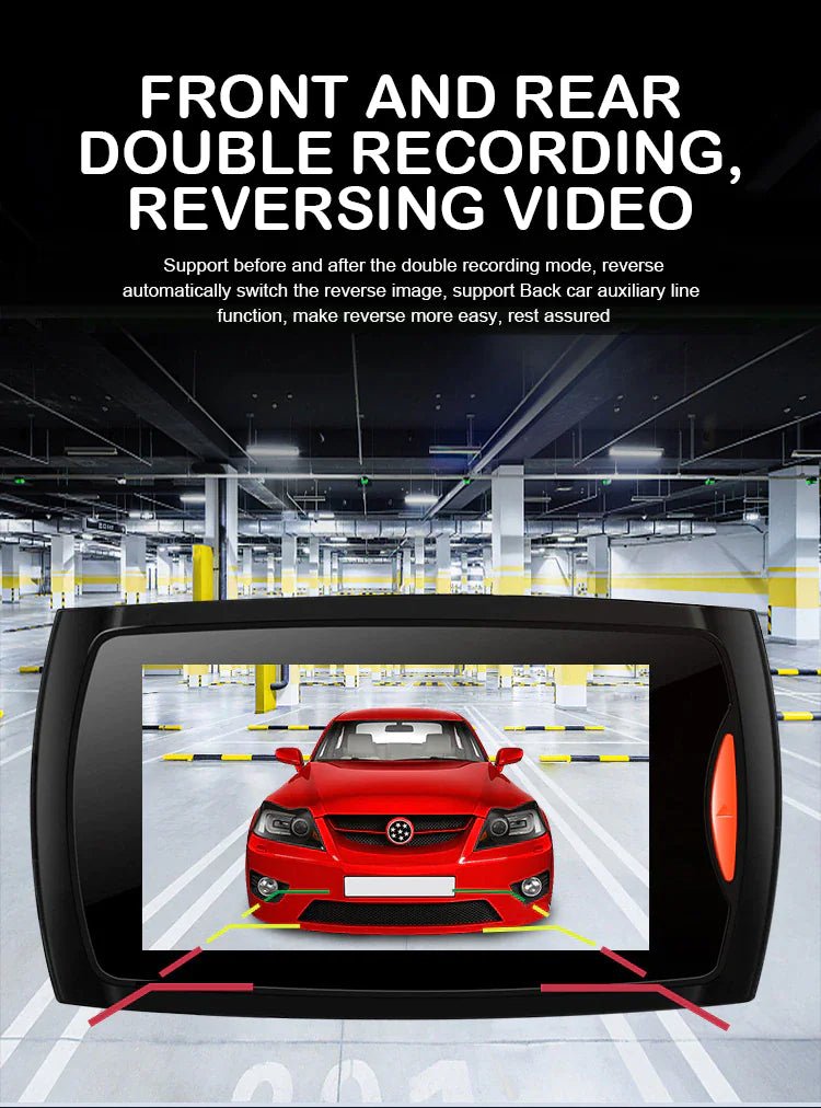 2.7'' Full HD 1080P Dash Cam Car DVR Front & Rear Camera Night Vision G - Sensor - Rieworkes