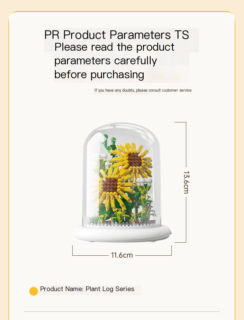 Eternal Flower Bouquet Sunflower Building Block Set Mimarta