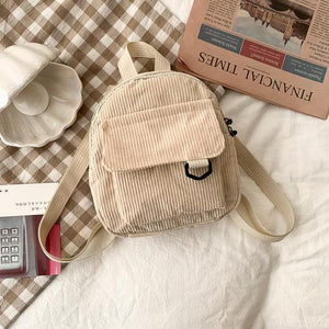Women’s Corduroy Mini Backpack Mimarta