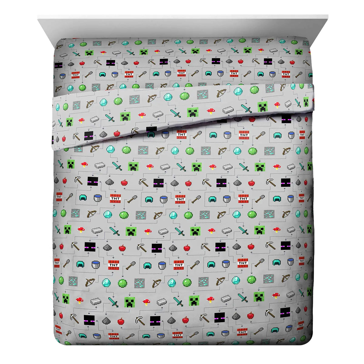 Jay Franco Minecraft Monster Hunters Queen Sheet Set - 4 Piece Set Super Soft and Cozy Kid’s Bedding Features Creepers - Fade Resistant Microfiber Sheets (Official Minecraft Product) Mimarta