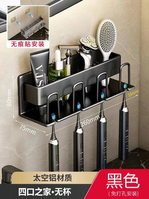 Wall-Mounted Toothbrush and Cup Holder for Bathroom Mimarta