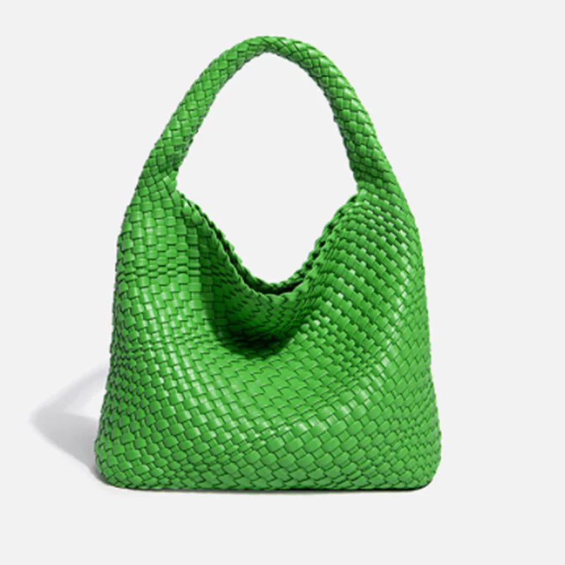 Hand-woven Bucket Soft Leather Bag for Women Rieworkes