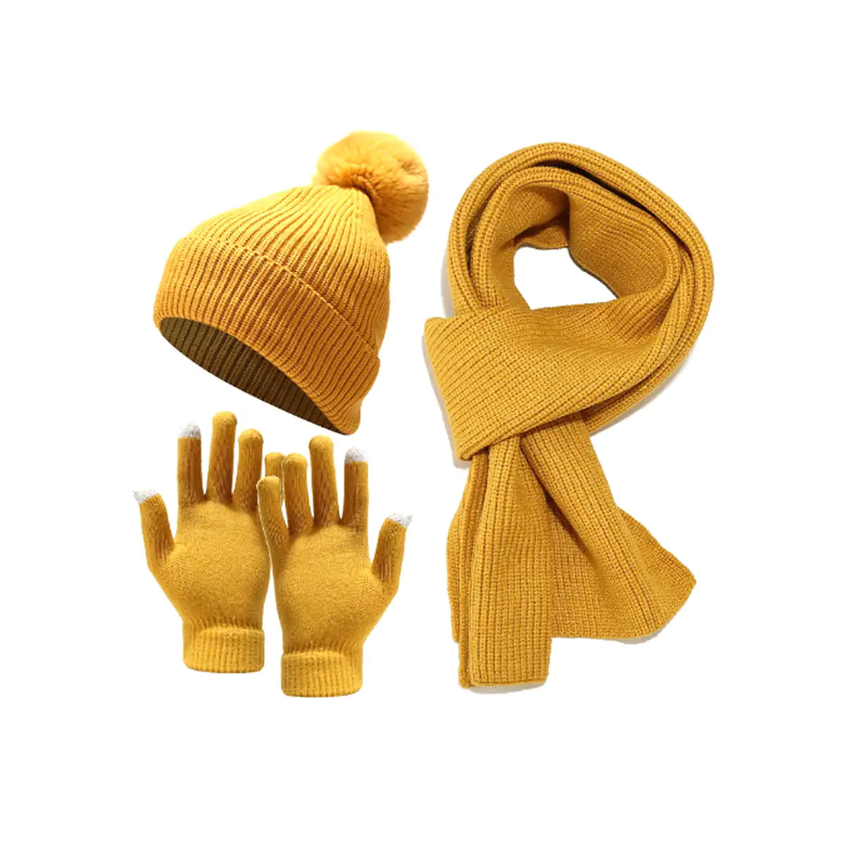 Cozy Winter 3 In 1 Scarf, Beany And Gloves Set Rieworkes
