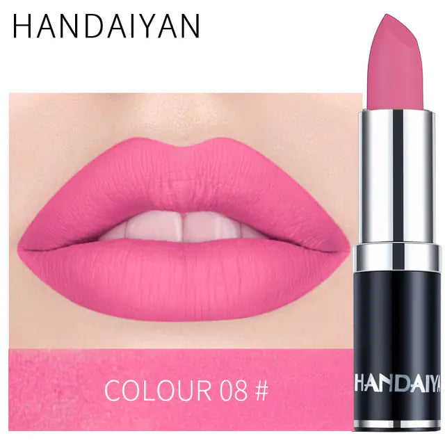 Matte Velvet Lip Gloss in Red Brown Purple Shades Mimarta