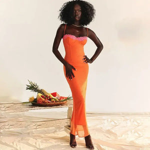 Bodycon Maxi Dress Women Robe Rieworkes