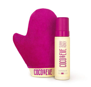 Coco & Eve Self Tanner Mousse Kit - All Natural| Sunless Instant Tanning Lotion with Bronzer & Mitt Applicator | Sunny Honey Bali Bronzing Kit (Ultra Dark) Ultra Dark Rieworkes