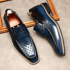 Elegant leather alligator print Loafers (Crocodile pattern) Rieworkes