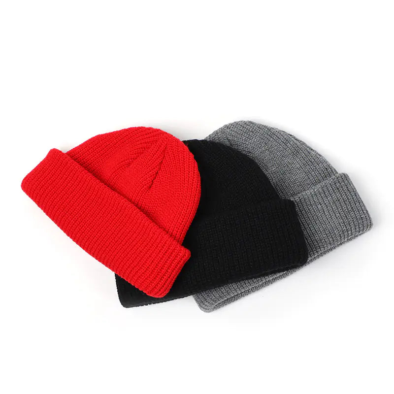 Plain Color Knit Beanie for Men and Women Winter Mimarta