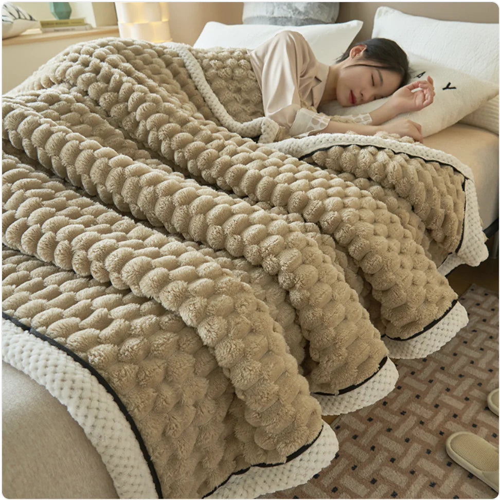 Winter Coral Flannel Thermal Blanket Rieworkes