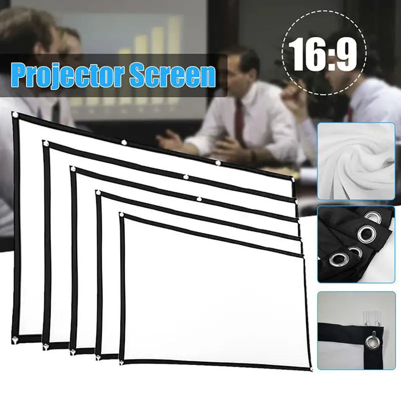 Portable Projector Curtain For Home Cinema &amp; Office Rieworkes