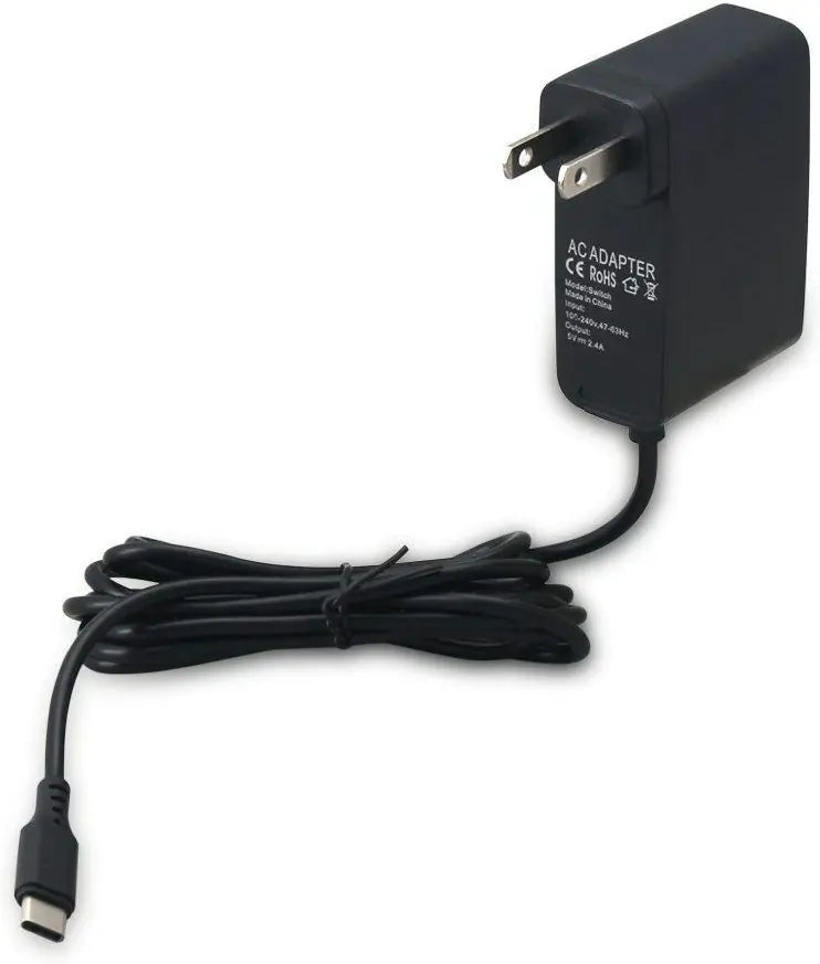 For Nintendo Switch AC Power Supply Adapter Home Wall Travel Charger Cable 2.4A Rieworkes