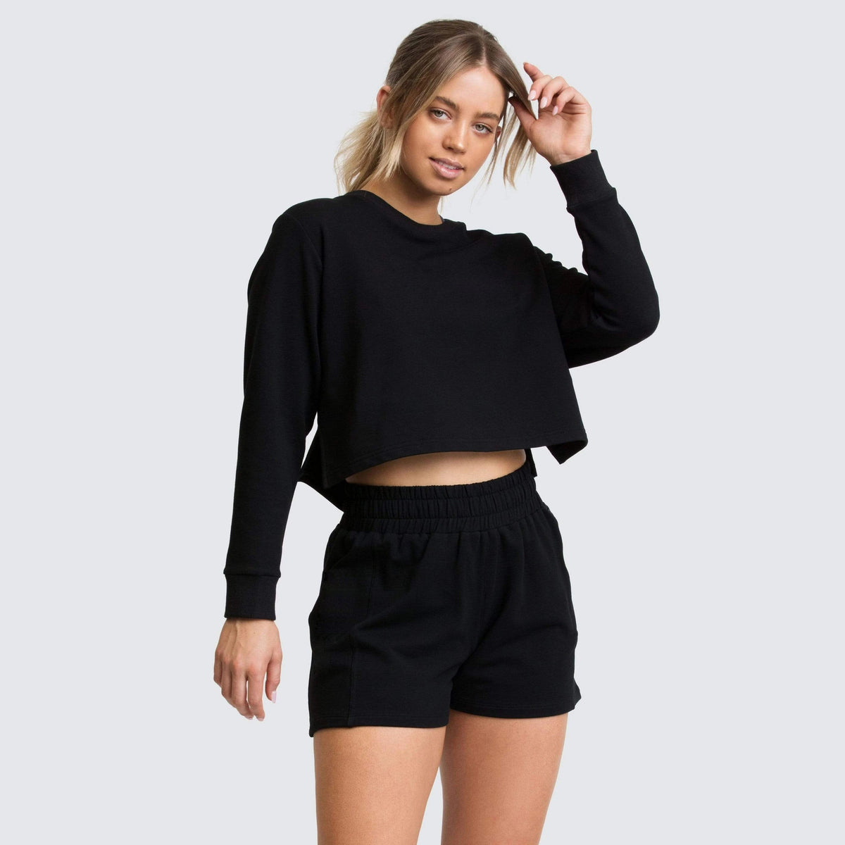 Custom Yoga Set with Loose Hoodie and Shorts (2 Pieces) Mimarta
