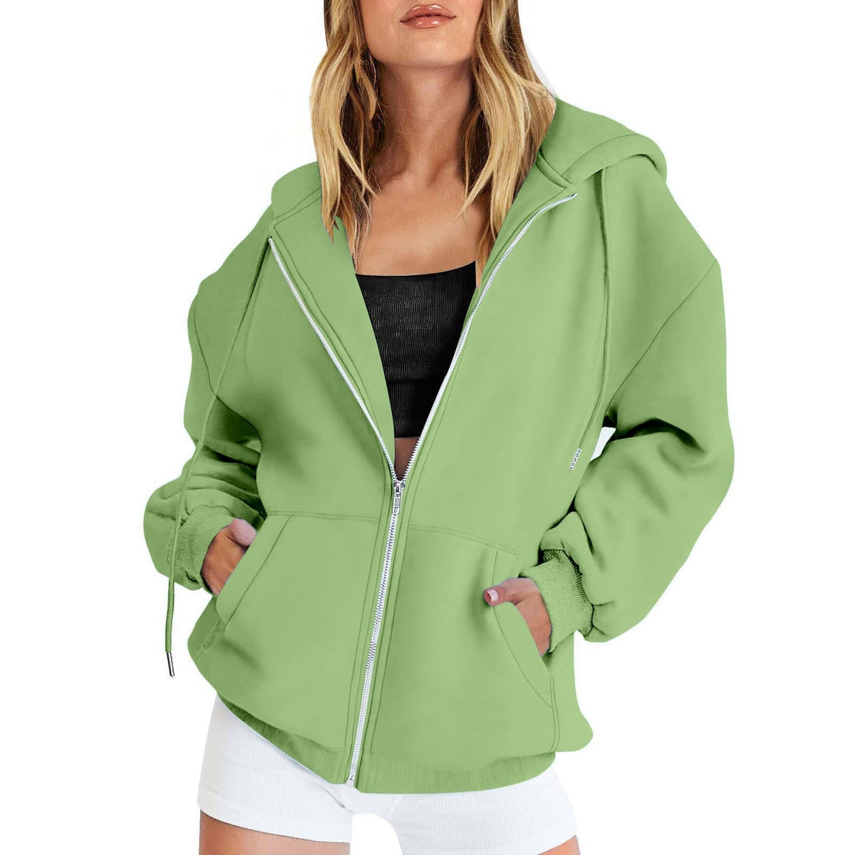 PIFAME Prime Big Deal Days October 10-11 Zip Up Sweater Women Hoodie Hoodies Sweatshirt Red Hoodie Grey Sweatshirt Black Hoodie Zip Up Women Amazon Products Only Sold By Amazon Green-4 Large Mimarta