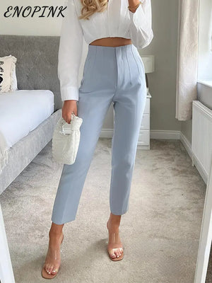 Chic Office Lady Straight Pants Rieworkes